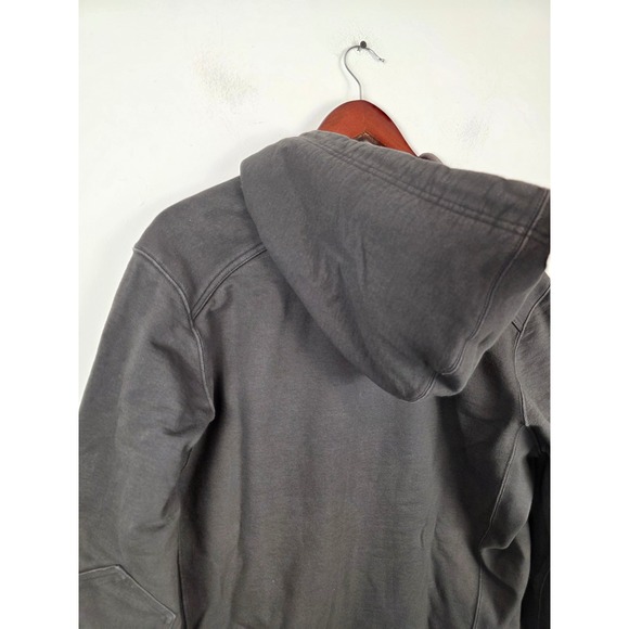 American Giant Men's Gray Full Zip Hoodie Sweatshirt Athletic Made in USA Size L - Picture 6 of 8